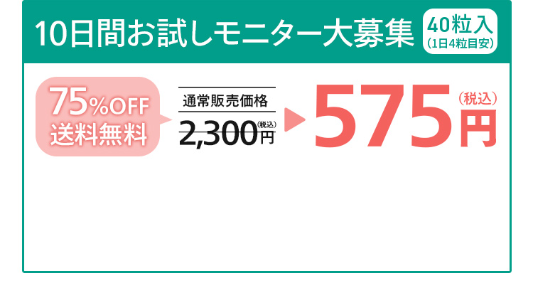 540円お試しモニター募集