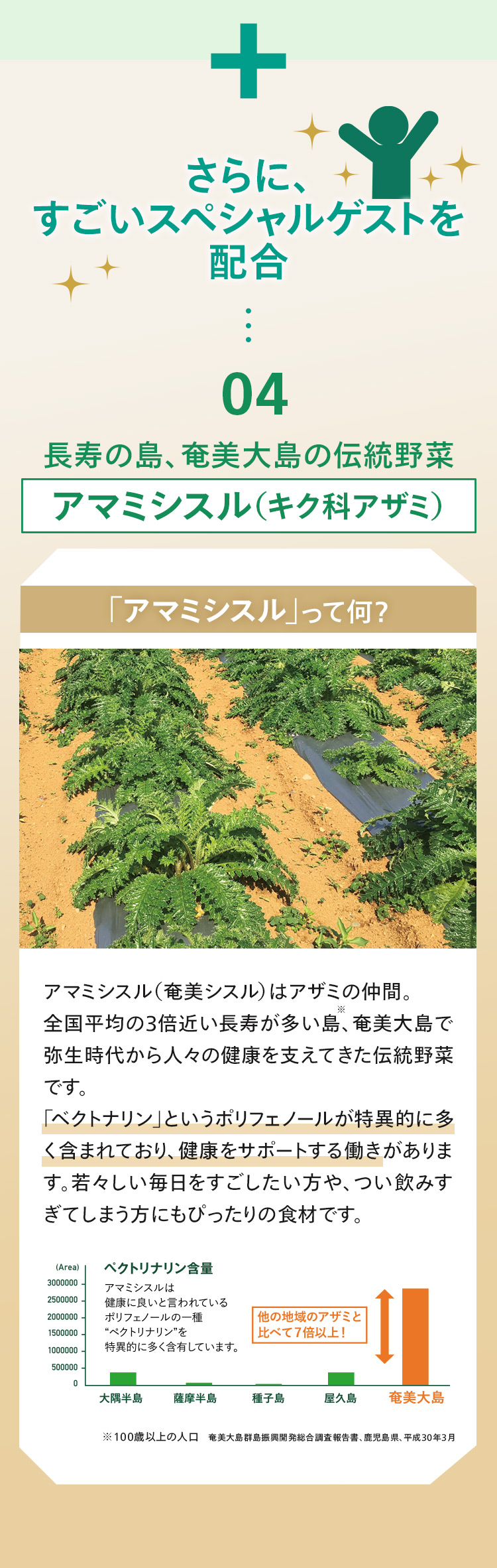 長寿の島、奄美大島の伝統野菜「アマミシスル」