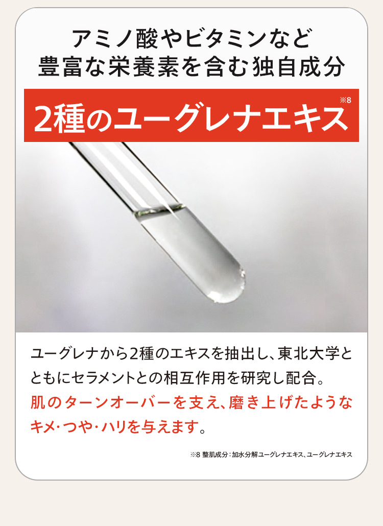 エイジングケア成分の代表「次世代レチノール」配合。レチノールなのに低刺激