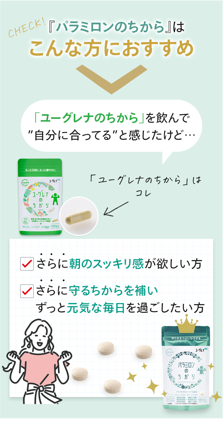 「パラミロンのちから」はこんな方におすすめ