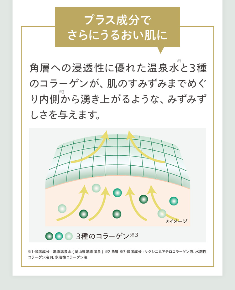 プラス成分でさらにうるおい肌に